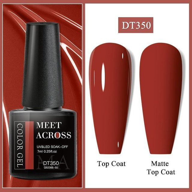 MEET ACROSS Glitzer-Gel-Nagellack, DT350, Glänzend - Bild 1