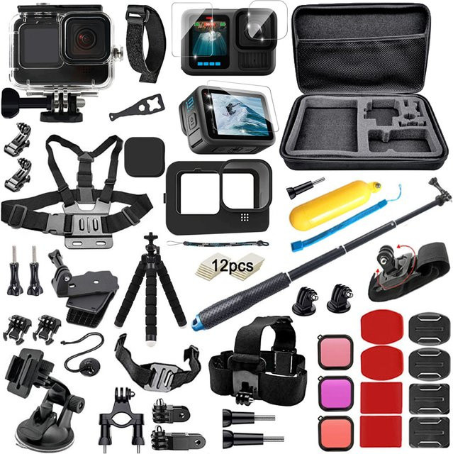 GoPro Zubehör-Set für Hero 13 Black mit Tragetasche, wasserdichtem Gehäuse und Stativ-Set - Bild 1