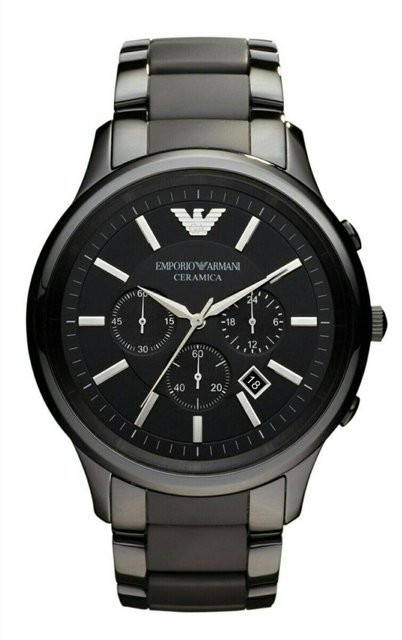 Armani Armbanduhr, Quarz, Keramik, Weiß, Herren - Bild 1