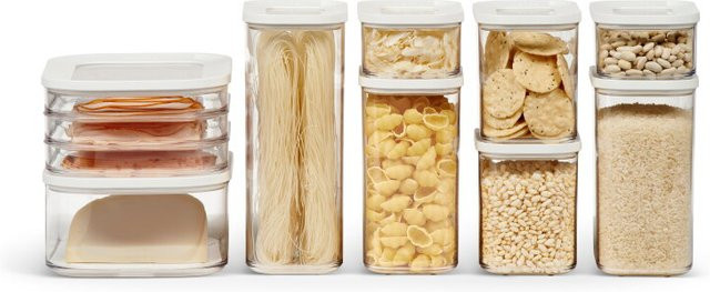 Mepal Modula Geschenk-Set Vorratsdosen 9-teilig, weiß und transparent, luftdicht und auslaufsicher - Bild 1