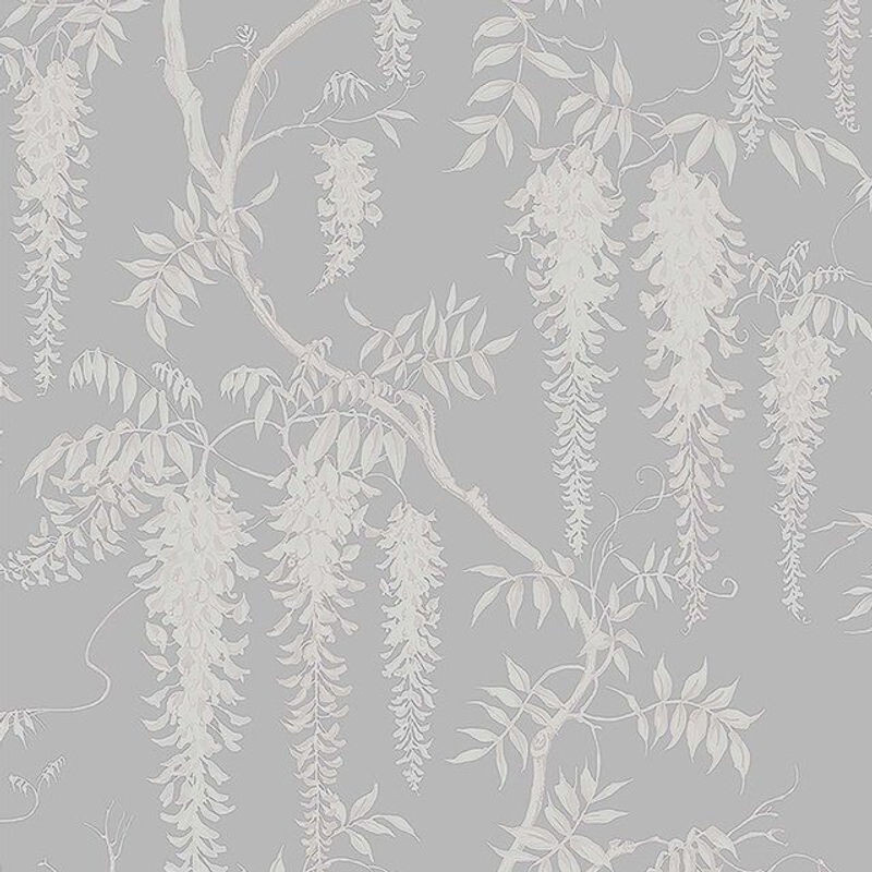 Next Wisteria Trails Vliestapete Grau mit floralem Design, Breite: 52 cm, Länge: 10 m - Bild 1