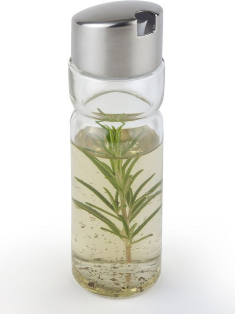 APS Essig- und Öl-Glasbehälter in Silber und Transparent, Durchmesser: 4,5 cm, Höhe: 16 cm - Bild 1