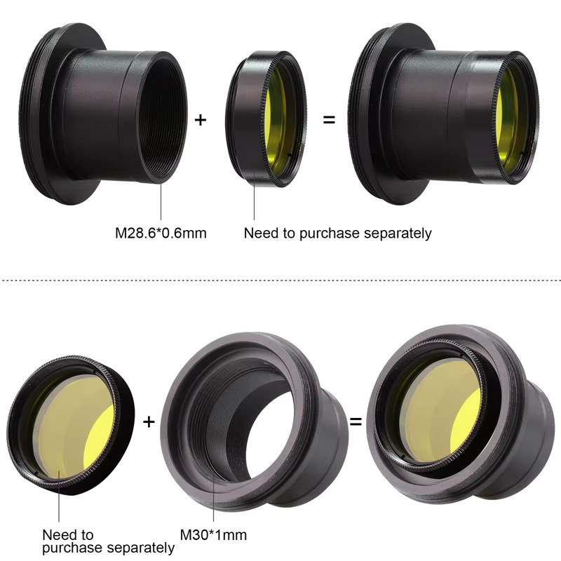 Datyson Teleskop-Kamera-Aufnahmeadapter mit T2-Ring und 31,7 mm Vollmetall-T-Typ-Objektivadapterring in Schwarz, geeignet für DSLR-Kameras von Nikon, Sony, Canon EOS, Olympus OM, Minolta und Pentax PK - Bild 5