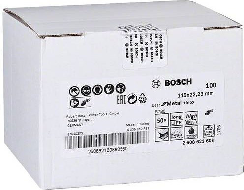 Bosch Fiberscheibe für Metall, Durchmesser: 115 mm, Farbe: Weiß - Bild 1