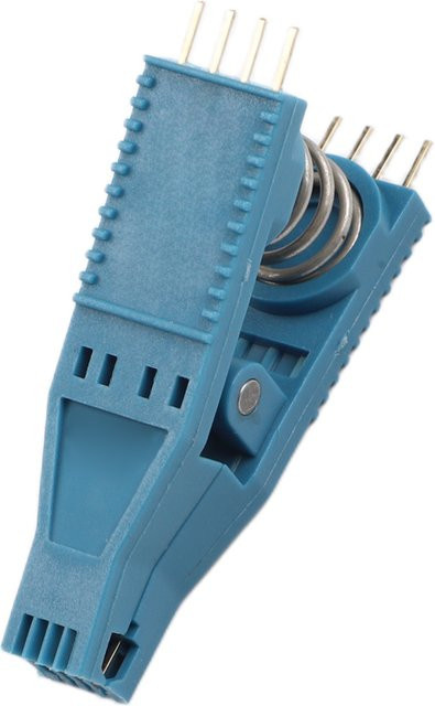 5250 SOIC 8-Pin Testclip Vergoldeter Federklemmenadapter für EEPROM Tacho Cluster Programmierbuchse in Blau - Bild 1