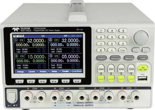 Teledyne LeCroy T3PS43203P Labornetzgerät mit 4 Ausgängen, programmierbar, 0 - 32V, 0 - 3A, 212W, Farbe: Weiß - Bild 1