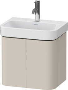 Duravit Waschtischunterschrank Happy D.2 Plus mit 2 Türen, Farbe Taupe supermatt, B/T/H: 47,5 x 35 x 41,5 cm - Bild 1