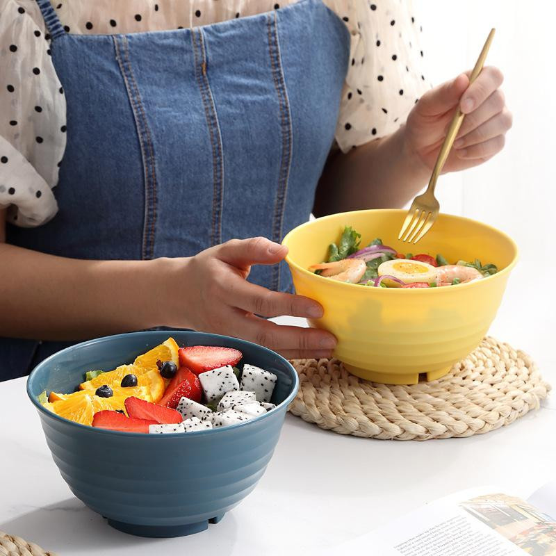 YTO Home 1 Mikrowellengeeignete Nudelschüssel aus Weizenstroh für Ramen, Salat und Obst - Bild 4