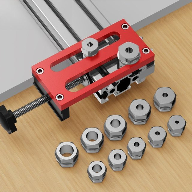 LTOOLS Bohrortungsgerät 203040 Positionierungswerkzeug und Lochführung für Aluminiumprofile und Waschbecken - Bild 1