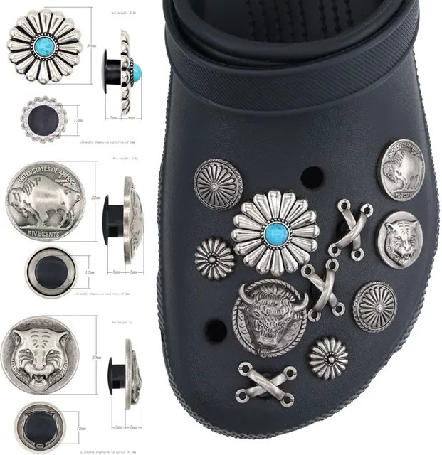 Yuqingzhu Charms, Strass, Metallniete, Vintage Clogs Schuhzubehör - Bild 1