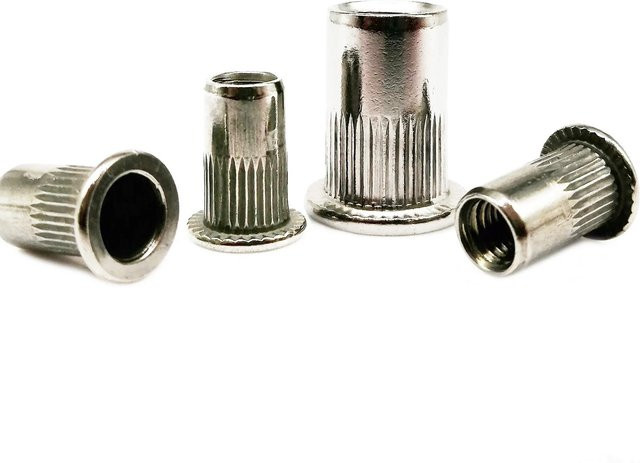 HZYUEGOU Flachkopf-Nietmuttern aus Edelstahl A2-70 in Silber, Set mit verschiedenen Größen M3 bis M12 - Bild 1