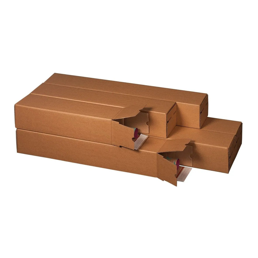 PROREGAL Plan-Box 10er Set aus Wellpappe, braun, verlängerbar mit Teleskophülle, doppeltem Selbstklebeverschluss und Aufreißfaden, B/H/T: 51,0 x 10,5 x 10,5 cm - Bild 2