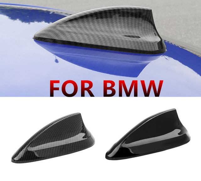 Auto Shark Fin Antenne Abdeckung in Carbon-Optik für BMW 3er 4er 5er Serie, Farbe: Schwarz - Bild 1