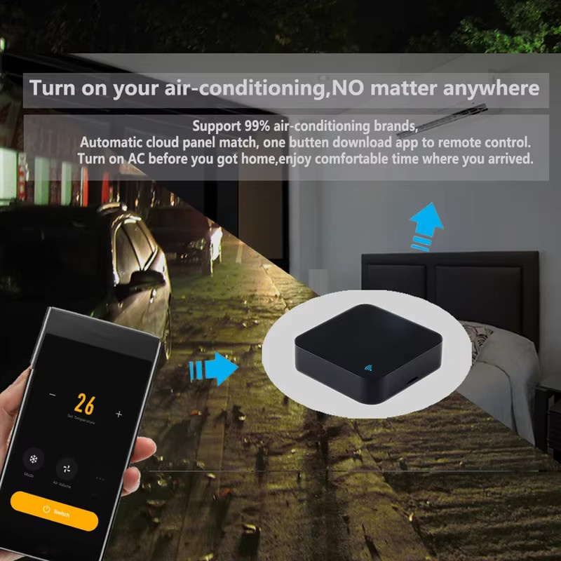 Tuya Zigbee Smart IR Blaster Universal Infrarot Fernbedienung in Schwarz für TV, Klimaanlage, DVD und Lüfter, kompatibel mit 2mqtt, ZHA, Alexa und Google Home - Bild 4