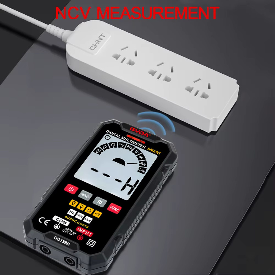 GVDA Digitales Multimeter mit True RMS, NCV und Automatischer Spannungsmessung in Schwarz - Bild 2