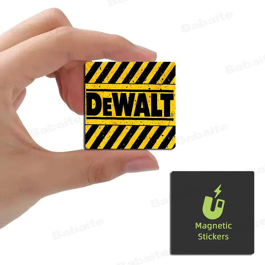 DEWALTS Logo Foto Kühlschrank Magnet Quadratische Aufkleber zur Personalisierung für Home Decor und Souvenirs - Bild 4