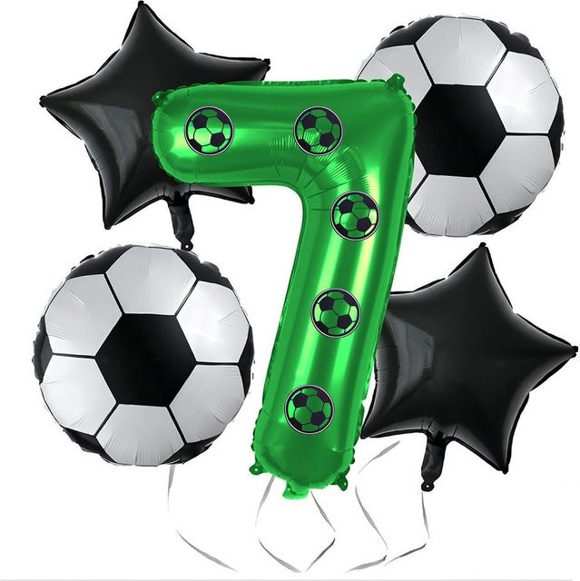 PartiesTour Fußball-Folienballon Nummer 7 für die Geburtstagsdekoration von Jungen - Bild 1