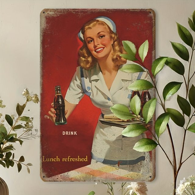 HELLOYOUNG Retro Metallschild in Mehrfarbig für deine Wanddekoration, B/H: 20,3 x 30,5 cm - Bild 1