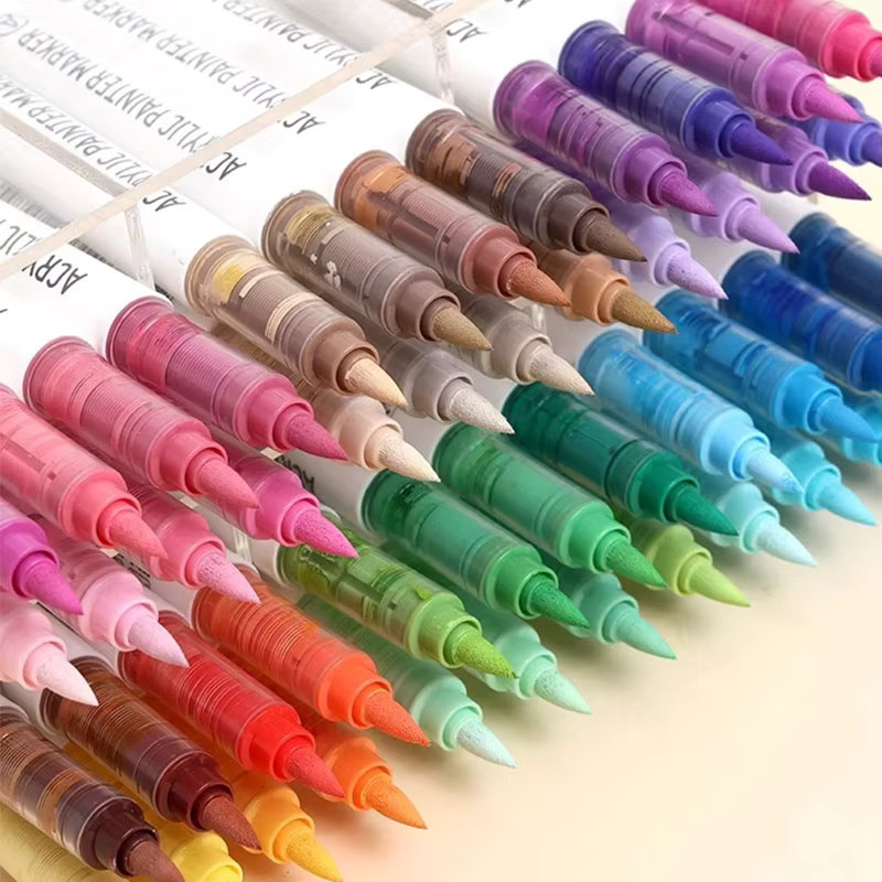 Languo Acryl Marker Set M720 mit 9 Pinseln in Multicolour für DIY Kunst und Graffiti - Bild 3