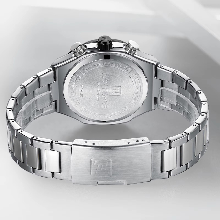 NAVIFORCE Armbanduhr, Quarz, Edelstahl, Schwarz, Silber, Herren - Bild 4