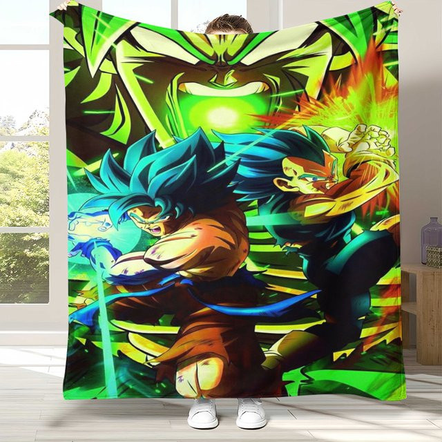 Potdemiel Dragon Ball Anime Flanell-Decke, ultraweiche Plüschdecke in Multicolour für Sofa und Bett - Bild 1