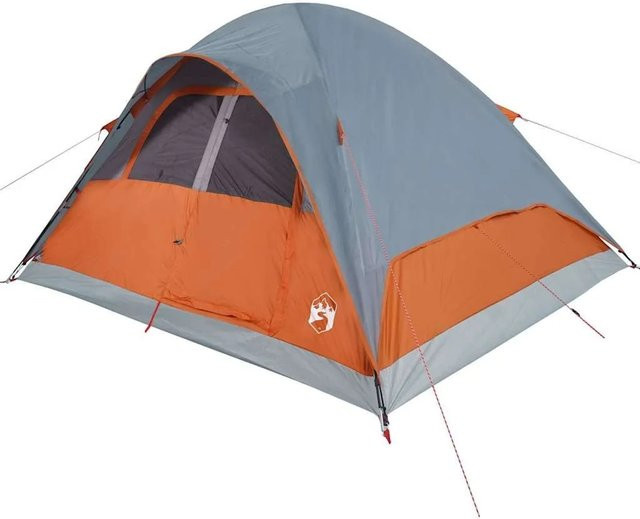vidaXL Kuppel-Familienzelt für 6 Personen in Orange, wasserdicht - Bild 1