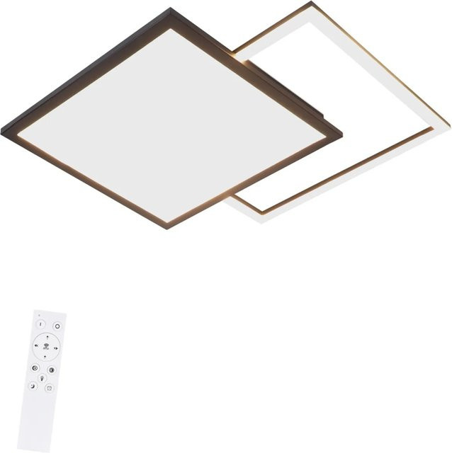 NETTLIFE LED Deckenleuchte aus Metall in Schwarz, dimmbar mit Fernbedienung, Durchmesser: 53 cm - Bild 1