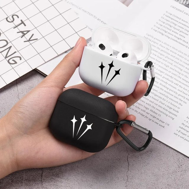 Stilvolle Airpod-Hülle für Apple AirPods 2, 3 und Pro in Schwarz-Weiß - Bild 1
