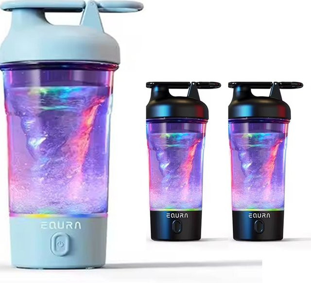PLUZZ Elektrische Shaker-Flasche in Schwarz, 25 Unzen wiederaufladbarer USB-C Protein-Mixer aus BPA-freiem Kunststoff - Bild 1
