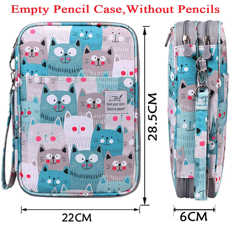DIANNY Kawaii Federmäppchen mit großem Fassungsvermögen und 192 Slots, buntes Schreibwaren-Set für Mädchen - Bild 2