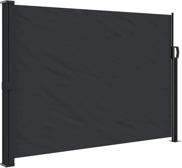 vidaXL Seitenmarkise ausziehbar Schwarz B: 600 cm, H: 140 cm - Bild 1