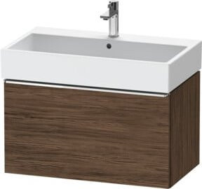 Duravit Waschtischunterschrank D-Neo wandhängend mit 1 Auszug in Weiß und Braun, B: 78,4 cm, T: 44,2 cm, H: 44,0 cm - Bild 1
