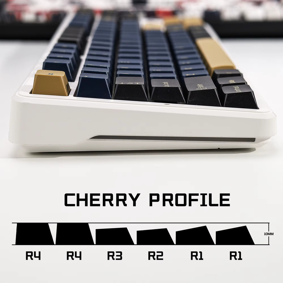 KBDiy Cherry Profile GMK Blue Samurai Tastenkappen in Blau, Double Shot PBT für mechanische Tastaturen (ISO, 60/64/75/108 Tasten) - Bild 6