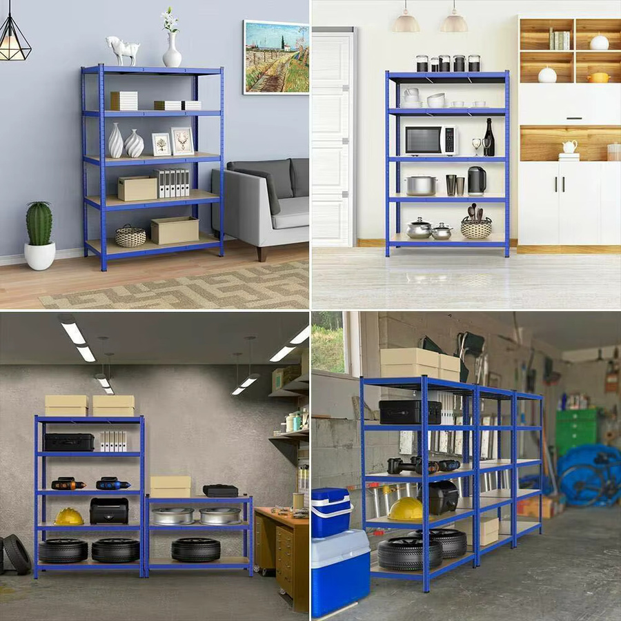 DayPlus Lagerregal aus Metall in Blau, robustes und verstellbares schraubenloses Garagenregal mit einer maximalen Belastbarkeit von 875 kg - Bild 2