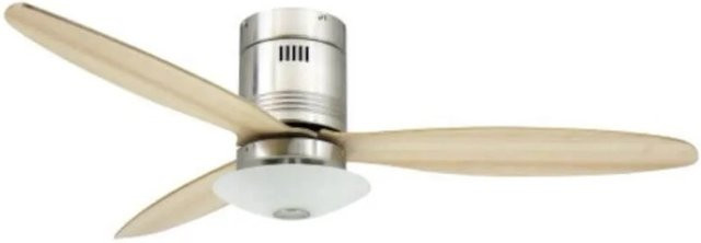 AIRERYDER Deckenventilator Aero mit Beleuchtung und Fernbedienung, Silber Matt, Durchmesser: 132 cm - Bild 1
