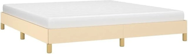 vidaXL Bettgestell mit Stoffbezug in Beige, B/T/H: 180 x 203 x 183 cm - Bild 1