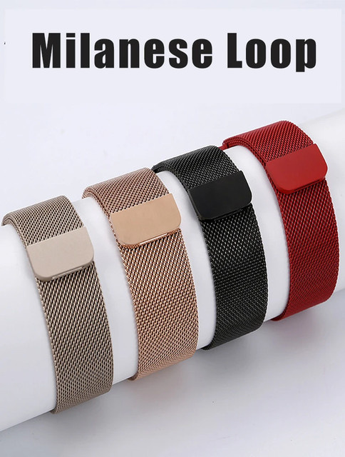 Uhrenarmband Milanese Loop Strap für Samsung Galaxy Fit 3, Edelstahl, Silber, Unisex - Bild 1