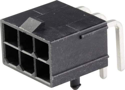 Molex Einbau-Stiftleiste Standard 6-polig Schwarz Rastermaß 4,2 mm - Bild 1