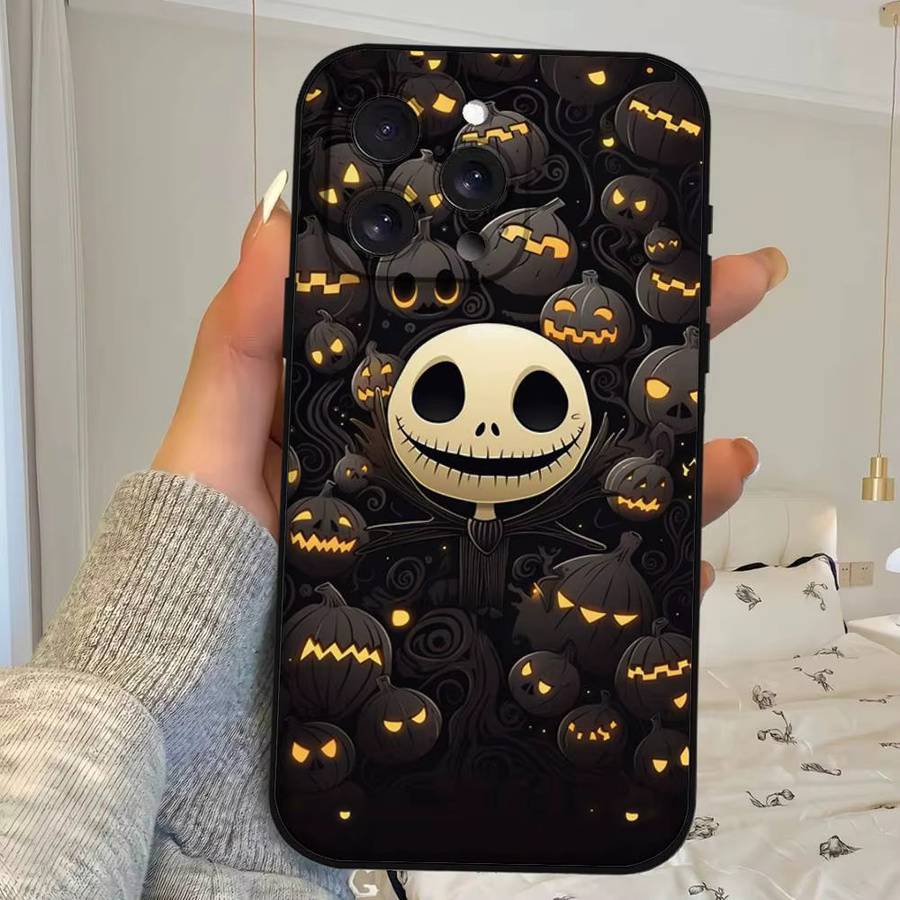 N-Nightmare B-before C-Christmas Handyhülle für iPhone 17 16 15 14 13 12 11 Pro Max Mini X Xs XR in Schwarz aus Silikon - Bild 3