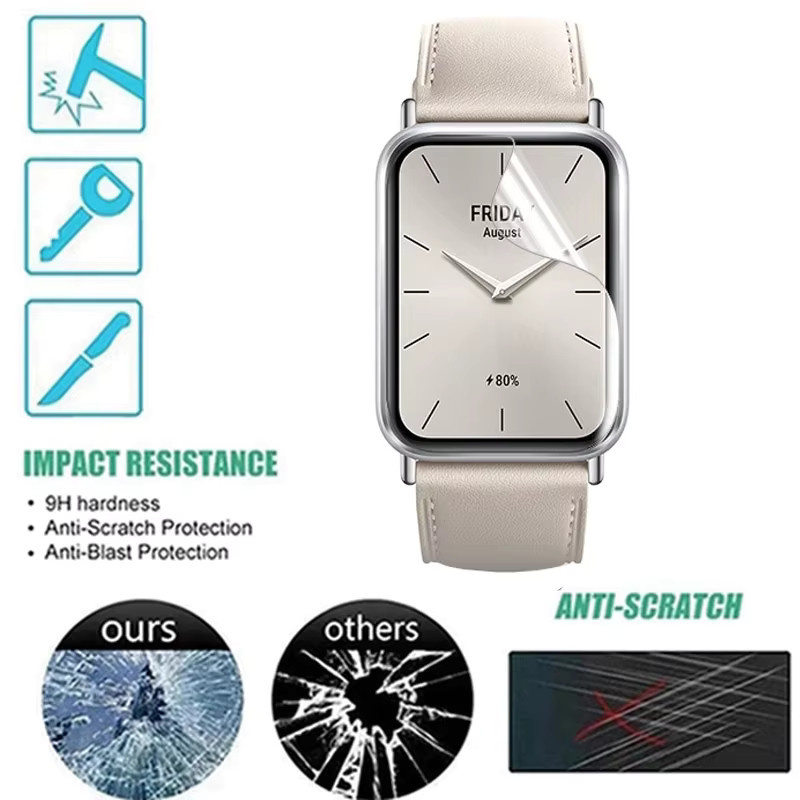 Weiche Hydrogel Schutzfolie für Xiaomi Mi Band 9 Pro und Mi Band 9 Aktive, Vollabdeckung Displayfolie, Transparent - Bild 5