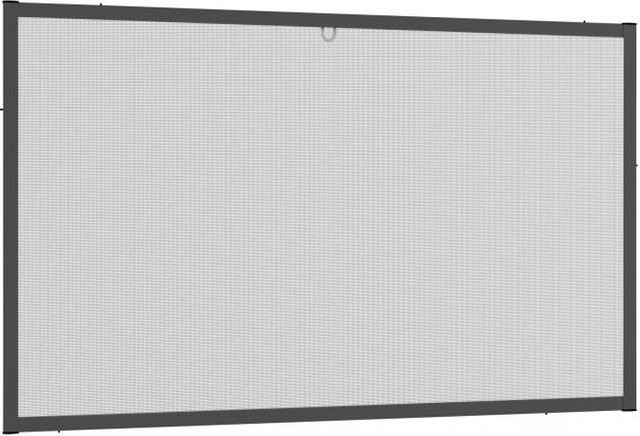 Hecht Nagenschutzfenster in Anthrazit mit Edelstahl-Rahmen, B/H: 100 x 60 cm - Bild 1