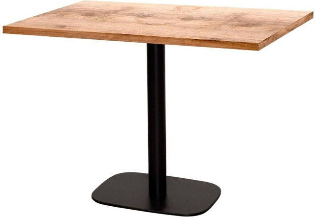 RestooTab Tisch Round rechteckig in Eiche und Schwarz, B/T/H: 120 x 70 x 75 cm - Bild 1