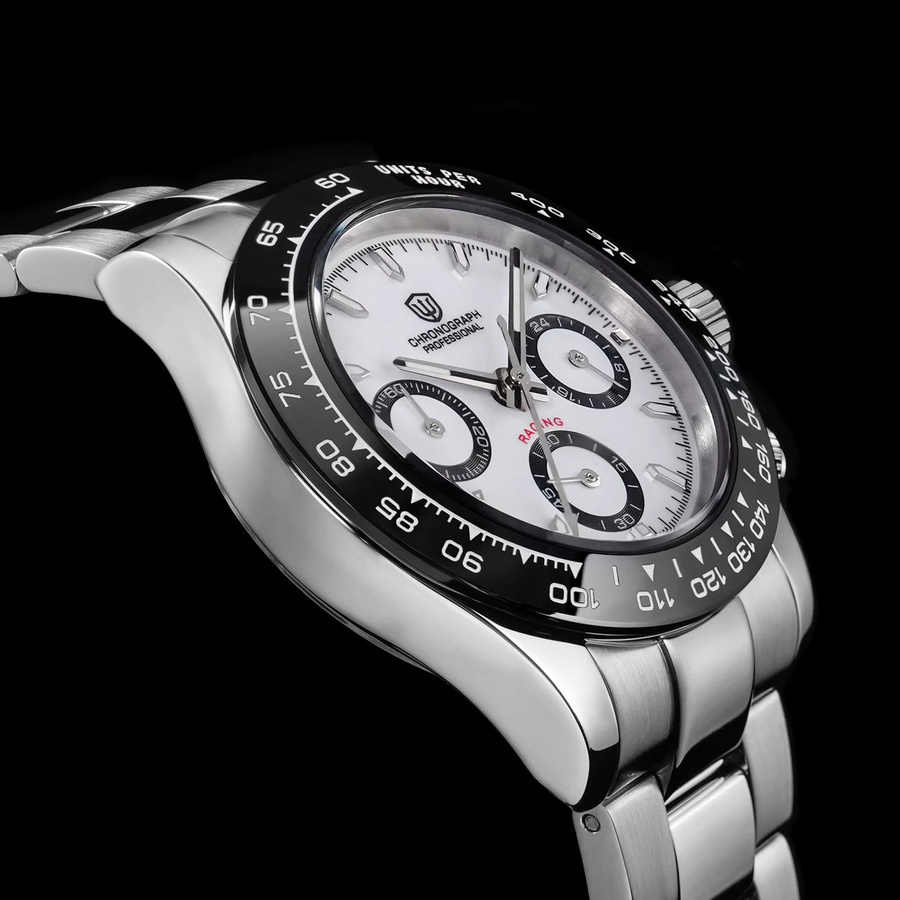 Watchdives Chronographenuhr, Quarzwerk, Saphir-Keramik-Lünette, 100 m wasserdicht, Herren - Bild 5