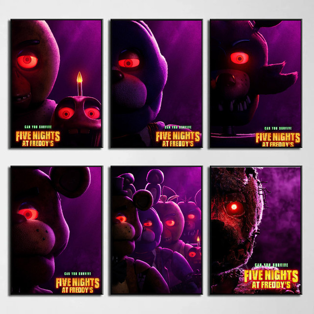FNAF Film Poster Selbstklebender Wandaufkleber aus wasserfestem Papier für dein Zimmer oder deine Bar - Bild 1