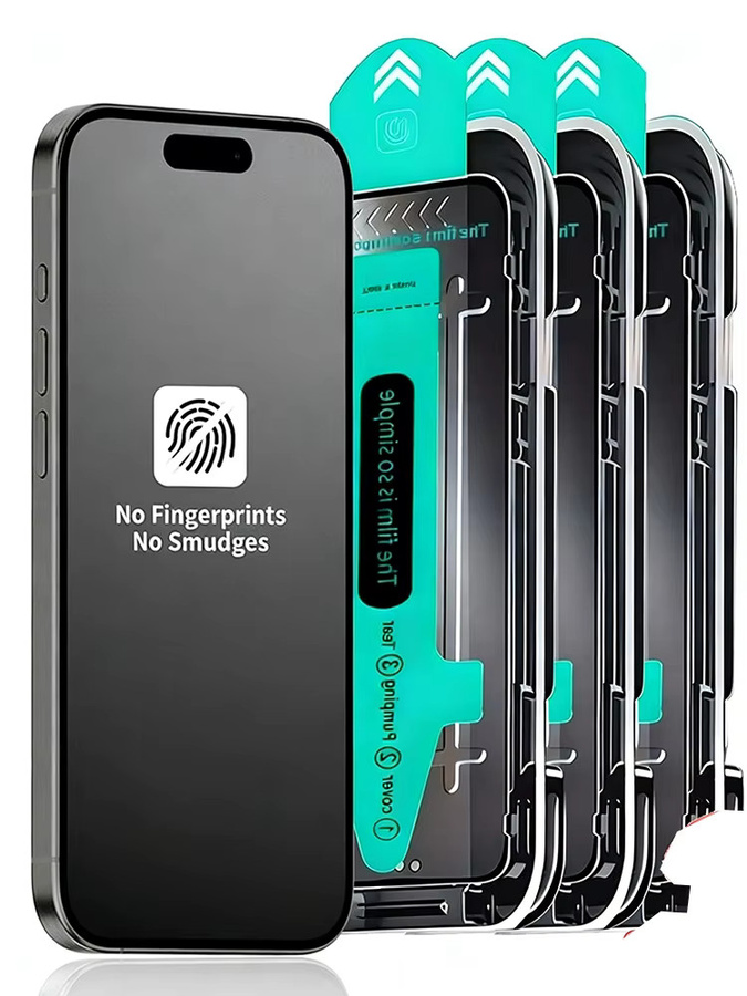 NNBILI 3er-Set Matte Sichtschutzfolie für iPhone 17, 16, 15, 14, 13, 12 Pro Max und 17e mit Oleophobe-Beschichtung - Bild 6
