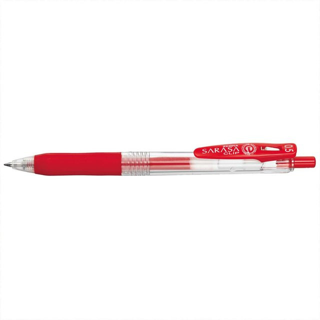 ZEBRA Sarasa Gel-Stift mit Clip, 0,5 mm, Rot - Bild 1