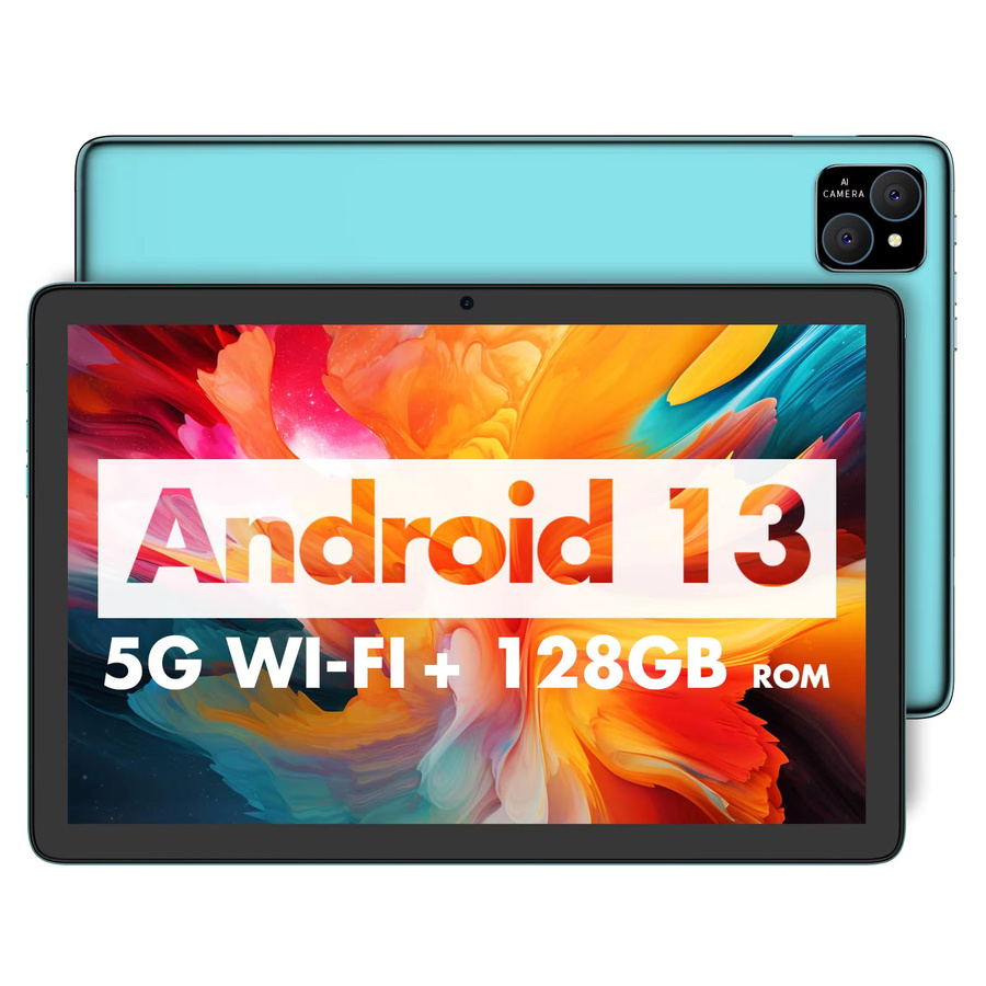 PRITOM Tablet 10 Zoll mit Android 13, Octa-Core, 128 GB Speicher, 8000 mAh Akku und Wi-Fi in Grün - Bild 4