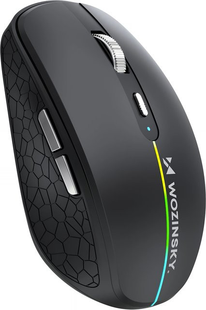Wozinsky Wireless Gaming Maus WMGK-1132 in Schwarz mit RGB, 1600 DPI und Bluetooth oder Wi-Fi Verbindung - Bild 1