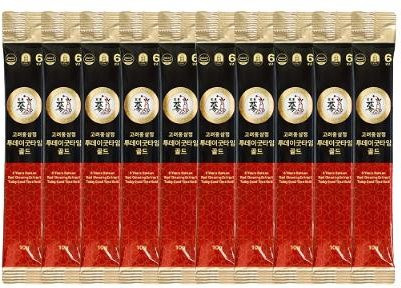 PNBG Pungnyeonbogam 6-jähriger koreanischer roter Ginseng Gold-Stäbchen 10 x 1 g - Bild 1