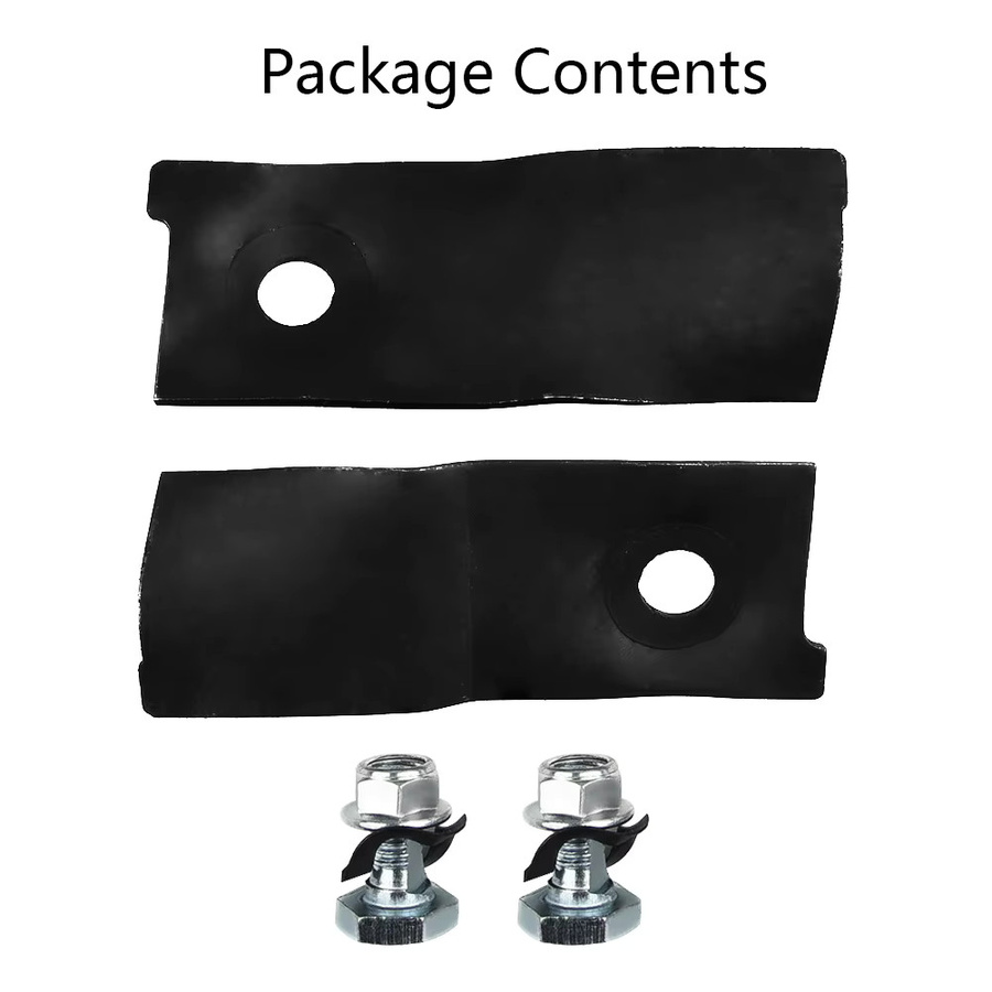 Masport Rasenmäherklingen Set aus Metall mit Schrauben, 4 Stück, B: 125 mm, H: 45 mm, Schwarz - Bild 4